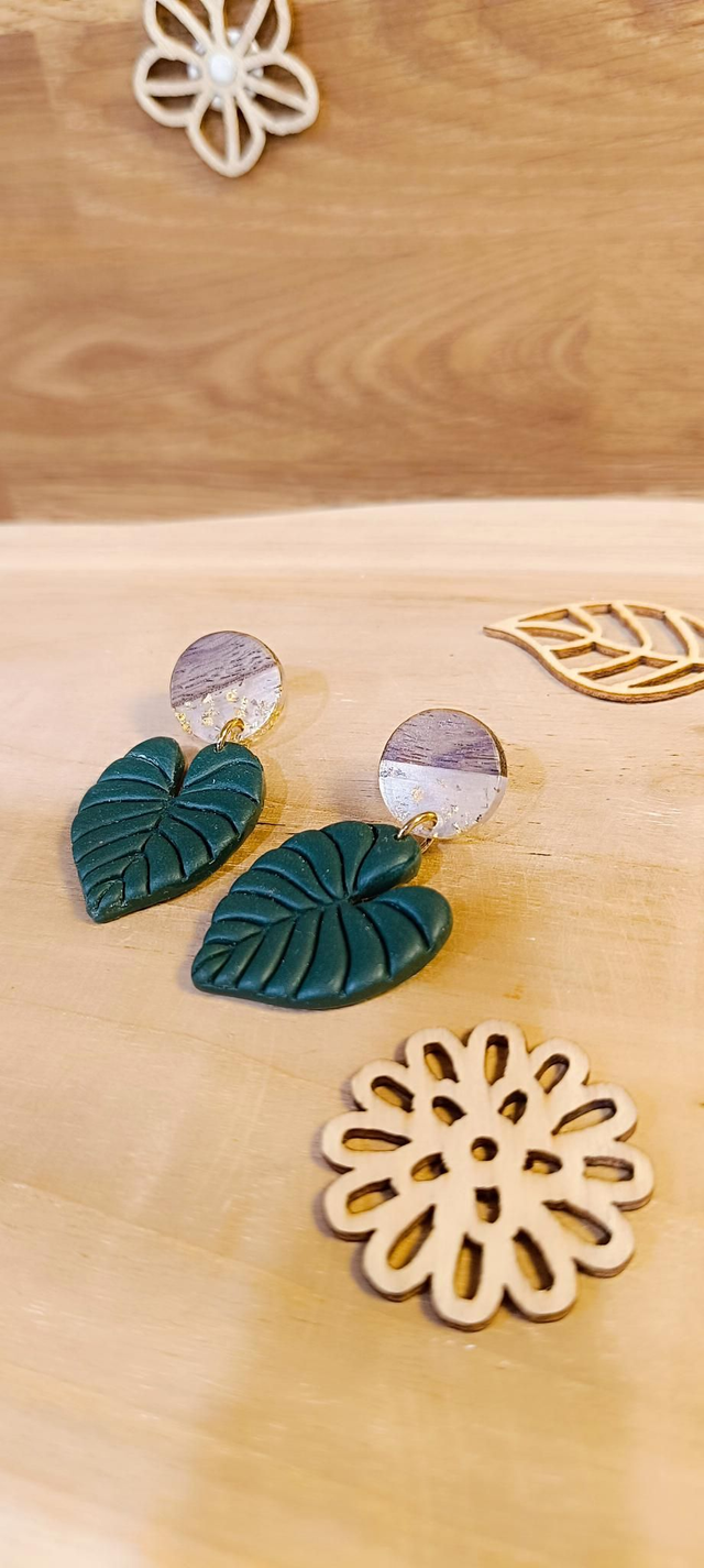 Boucles d'oreilles - Feuilles jungle