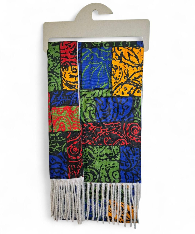 Muiltcoloured Ankara blend soft wool