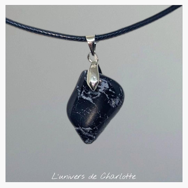 Pendentif &quot;Tourmaline Schorl&quot; TS-005