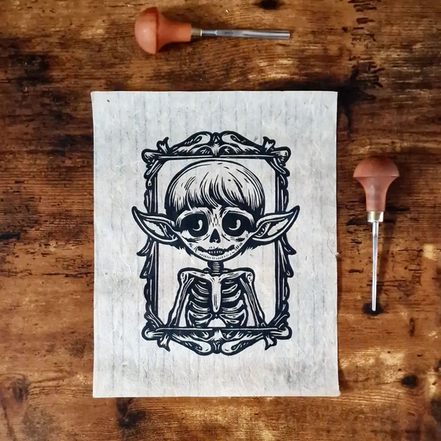 Linogravure - L&#039;Elfe - Eredin