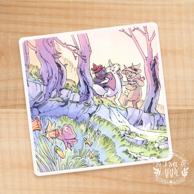 Print carré - Promenade printanière