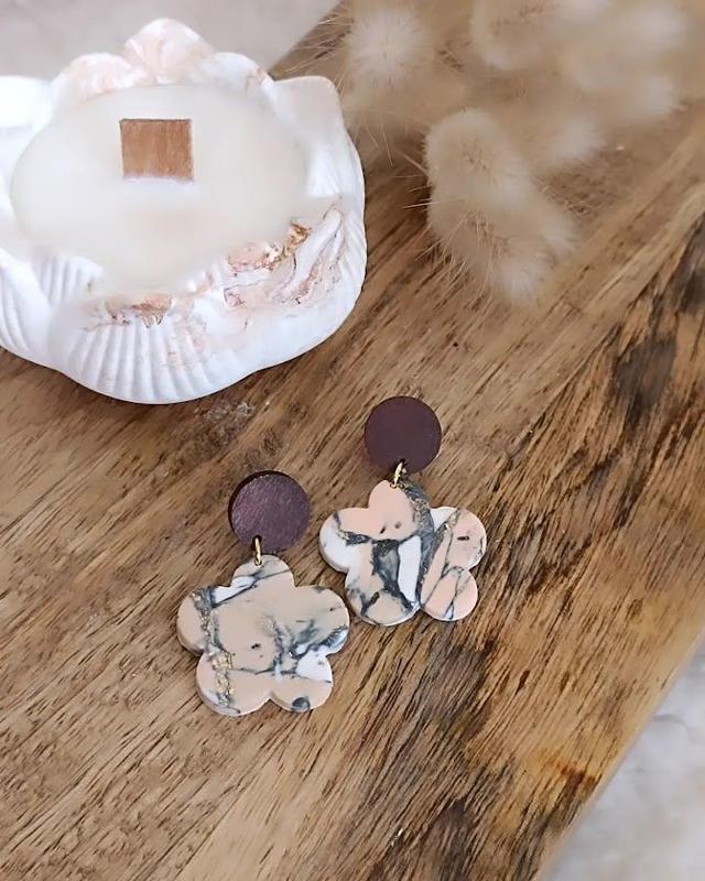 Boucles d&#039;oreilles en argile polymère