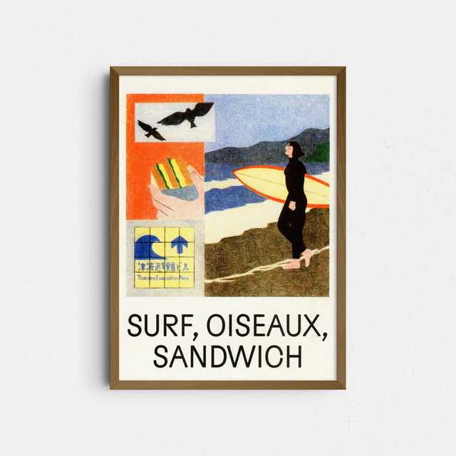 Surf, oiseaux, sandwich (risographie format A5) 