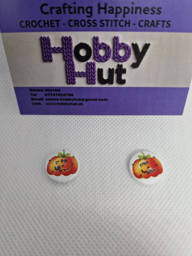 Halloween Pumpkin Buttons 