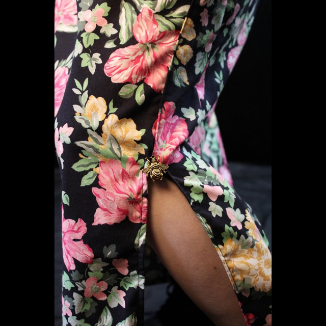 Floral Maxi Skirt With Slit