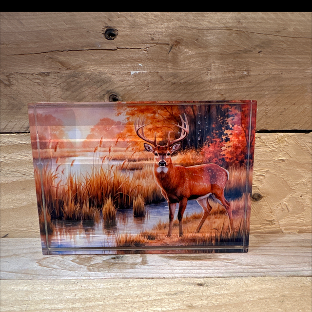 Glass Deer Paperweight 
