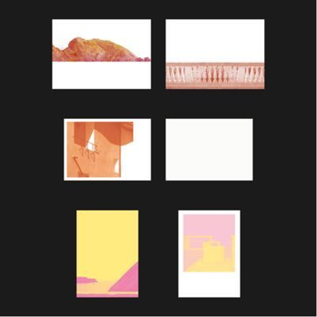 Série Jaune, rose et violet fluo (3 cartes)