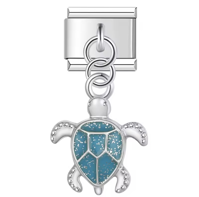 Charm Tortuga Celeste Colgante