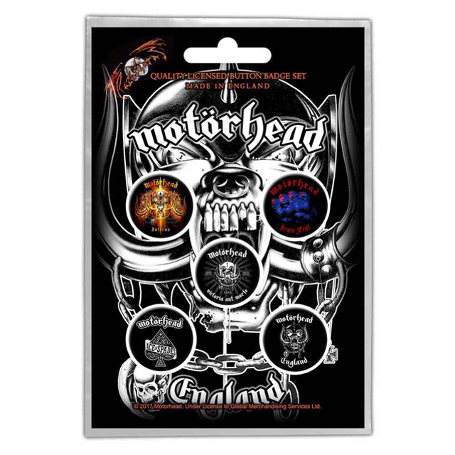MOTORHEAD BUTTON BADGE PACK: ENGLAND