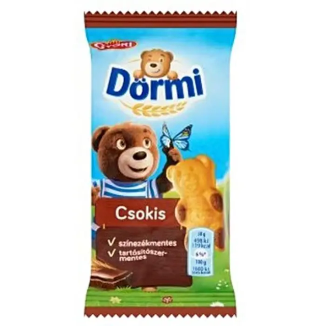 Gyori edes Dormi kismacko 30g csokikremes piskota
