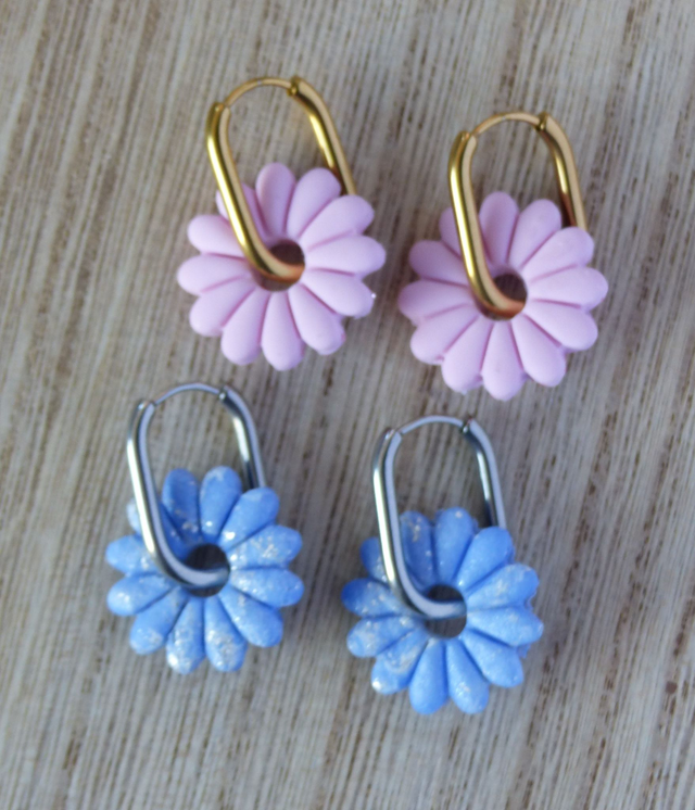 Paires de pampilles réversibles "Marguerite"