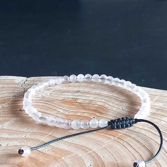 Bracelet ajustable en Quartz rose