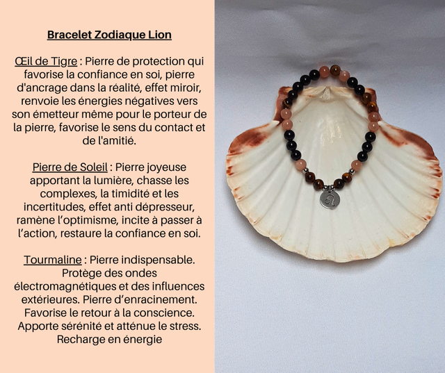 253- Bracelet Zodiaque Lion