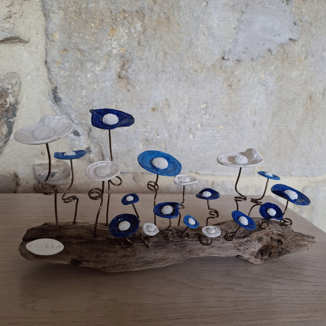 Composition Popys bleue