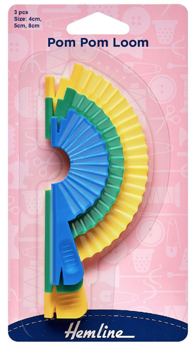 Hemline Pom Pom Loom Set (3 looms: 4, 5, and 8 cm)