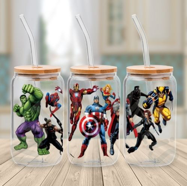Canette en verre - Avengers