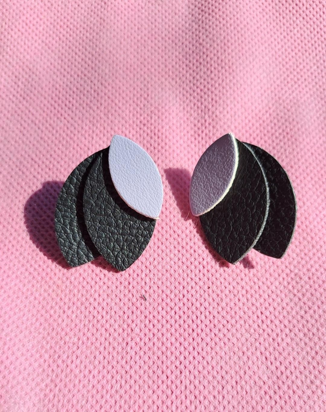 Boucles d'oreilles en matière végétale de pommes 