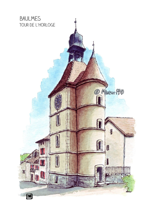 Baulmes Tour de l&#039;Horloge, Suisse / Switzerland