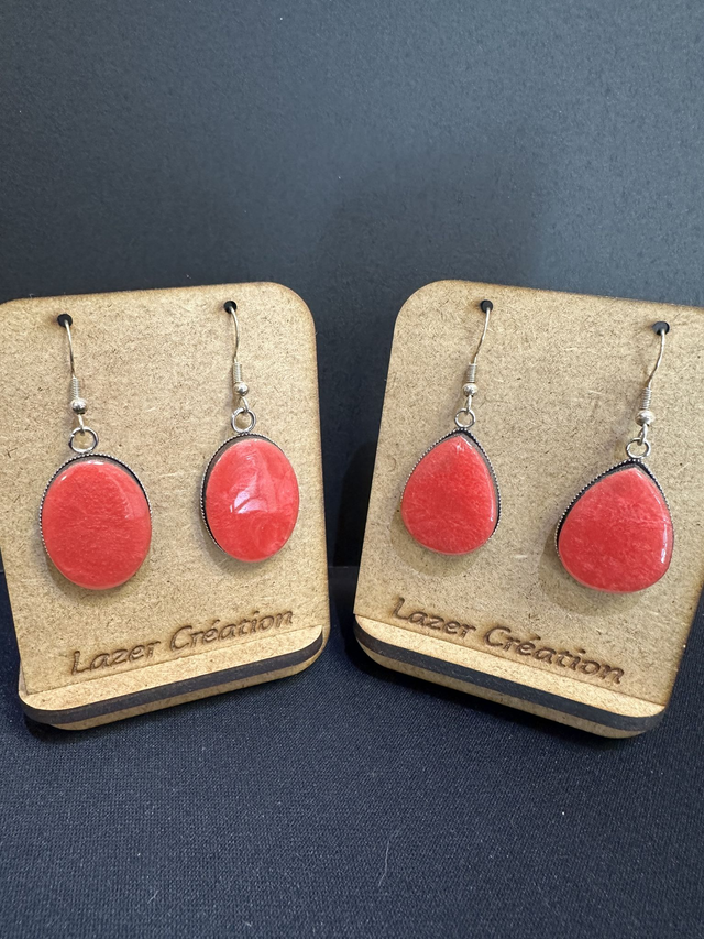 Boucles d'oreilles bois