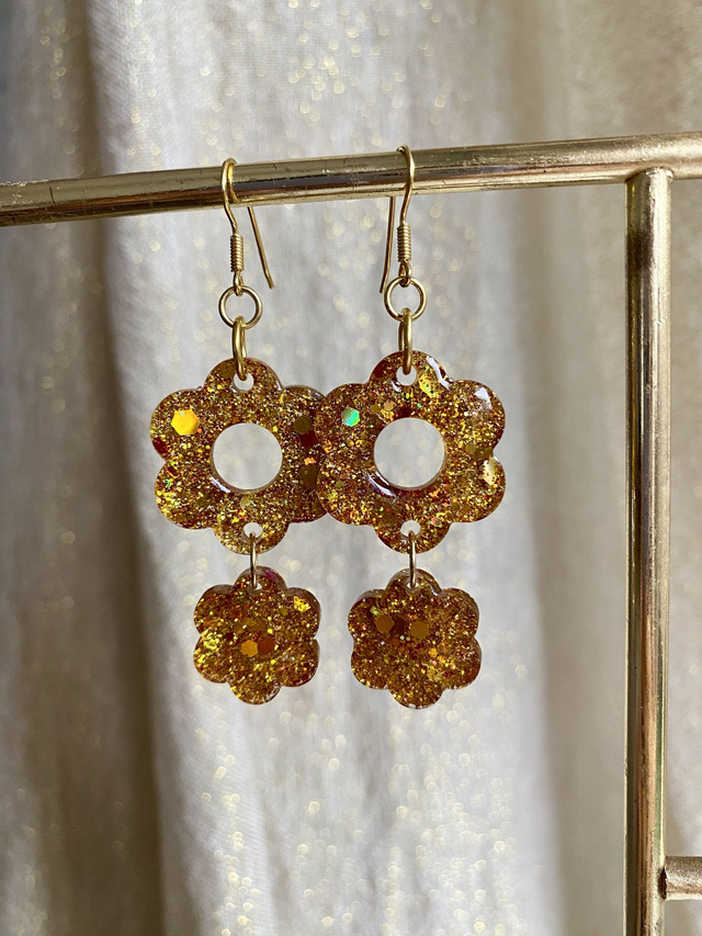 BO fleurs doubles petites - chunky or