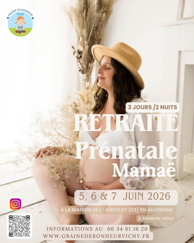 WEEKEND BIEN-ETRE  femmes enceintes en Auvergne 5,6 &amp;7 juin 2026