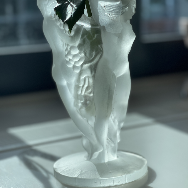 Glasart Vase mattiert Baccarat - Style Nackte Reben