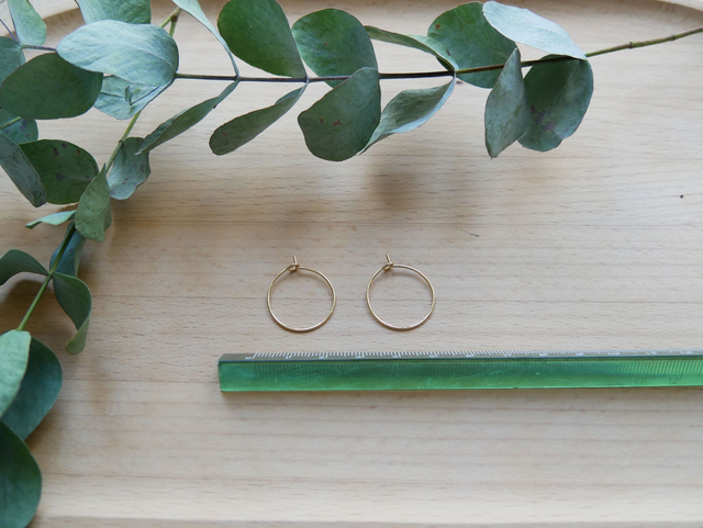 Créoles dorées fine 20mm