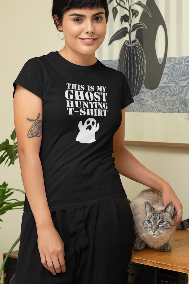 Ladies Ghost Hunting T-Shirt - Black