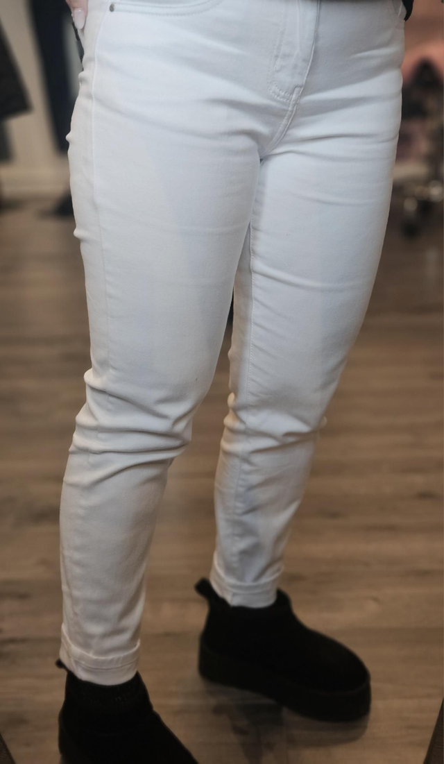 Jean blanc Mom Fit