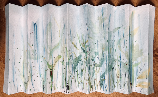 Watercolor Accordion 3 - 20x25 cm