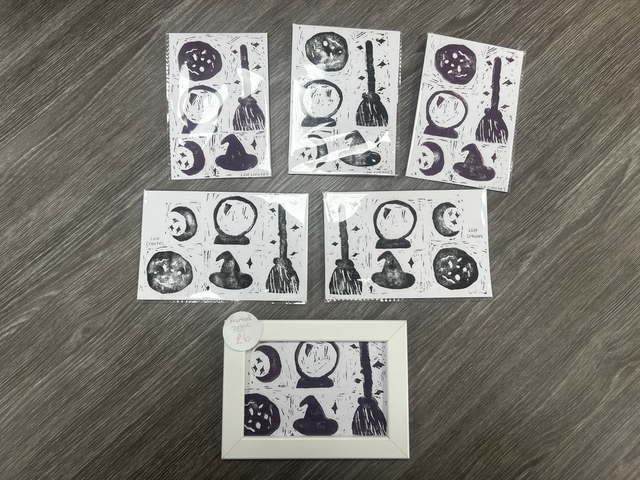 Witchy Lino Prints