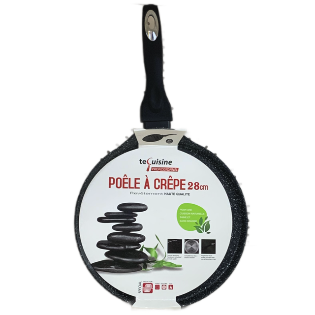 Poêle à crêpe 28cm-TeCuisine-Tout feu et INDUCTION 