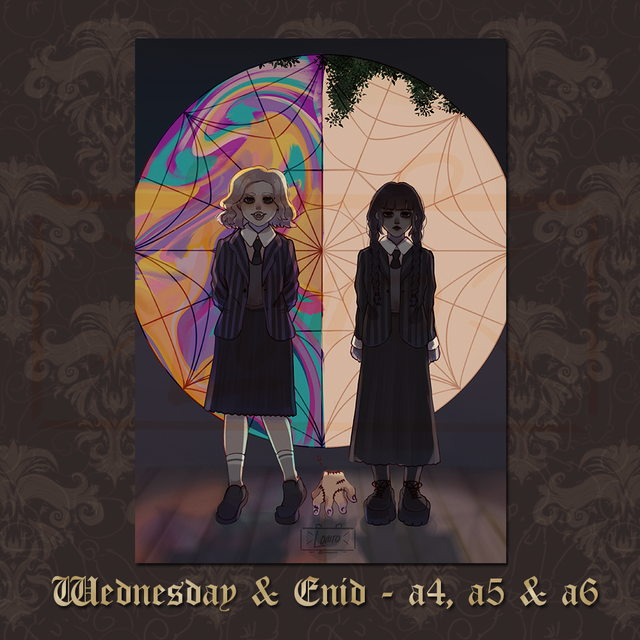 Print Wednesday &amp; Enid