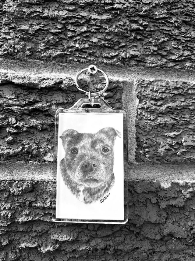 Staffie Keyring