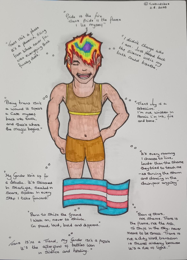 Trans Pride month quotes artwork