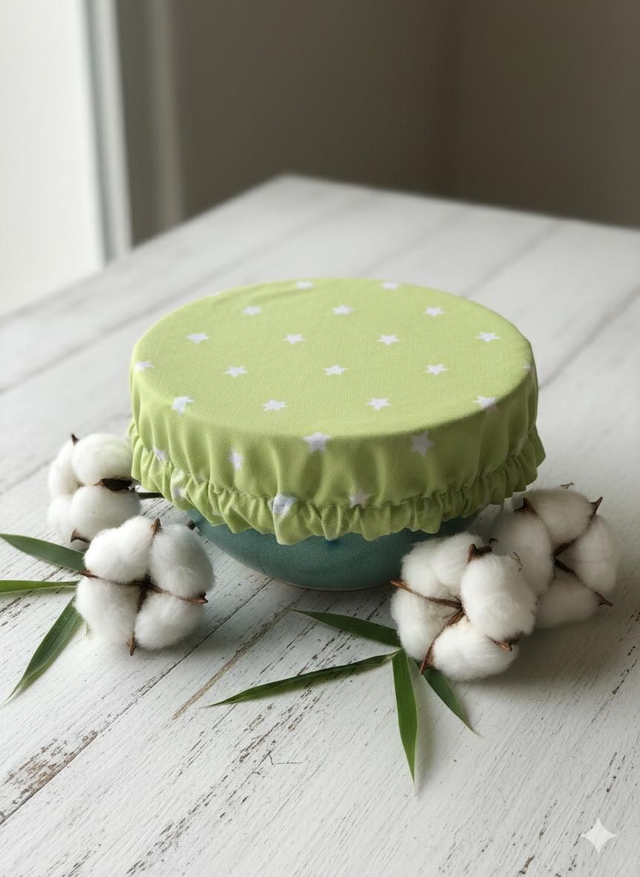 Couvre plat taille S vert étoile 