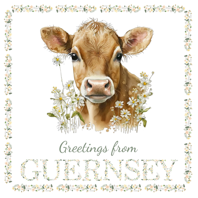 101 CARD - GUERNSEY COW