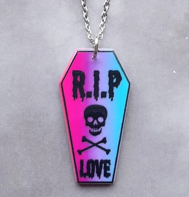RIP Coffin Necklace 