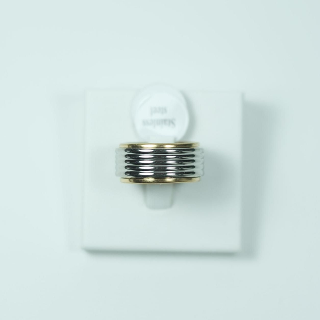 Alliance Bicolore Unisexe En Acier Inoxydable 316L