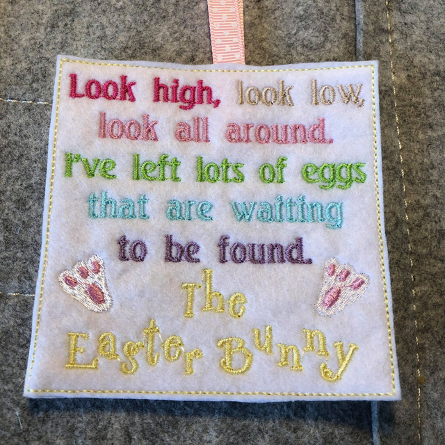 Easter Egg Hunt Bunny Sign - Look High Look Low