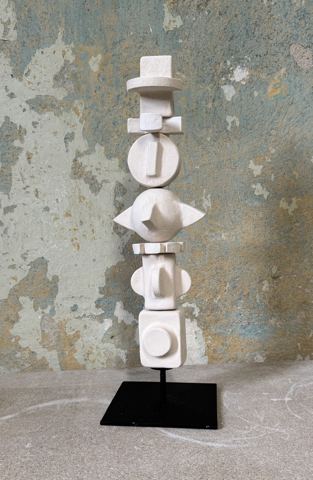 Petit Totem 45cm pièces en grès 