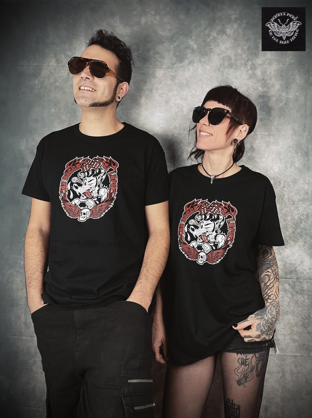 T-shirt Classic en Coton Bio &quot;Hot Rod Lupo&quot;