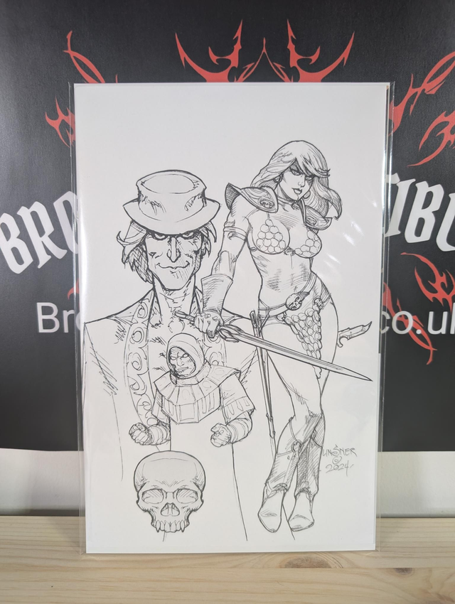 Red Sonja & The Devil #1 (Linsner Line Art Virgin Variant)