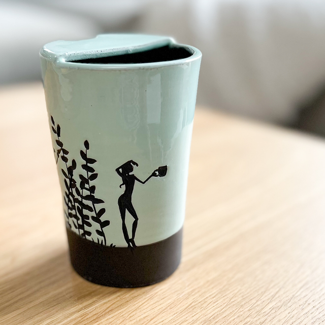 Gobelet de voyage « amour gloire café »