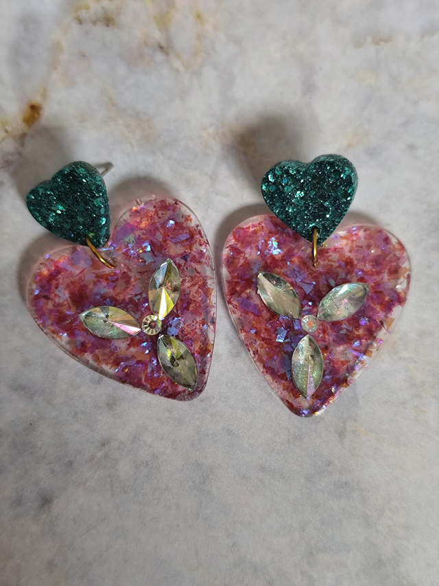 Boucles d&#039;oreilles coeur Neon Heartbreaker