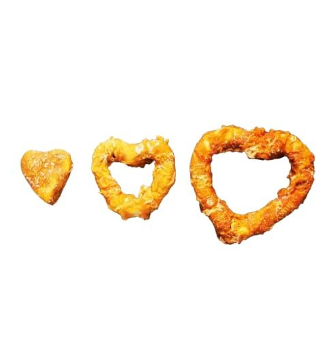 Herz Chewies - Rinderkopfhaut mit Hühnchen ummantelt