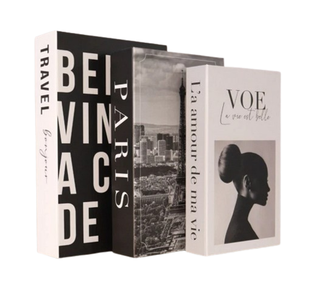 Conjunto Livro Fake Caixa Decorativa Bem Vindo A Cidade Luz