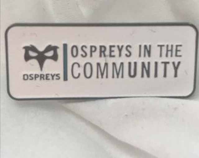 Badge - Away - Ospreys in the Community Pin Badge 