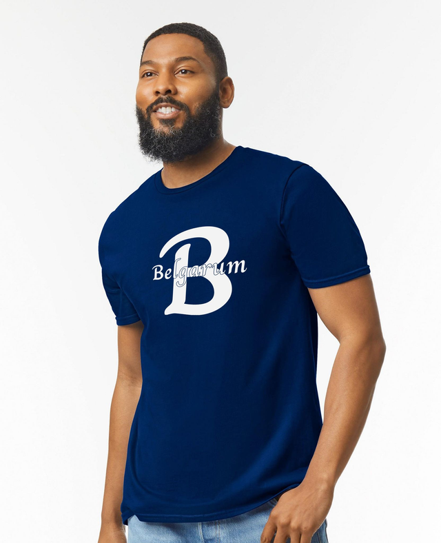Belgarum Mens Softstyle Ringspun T-Shirt - Navy