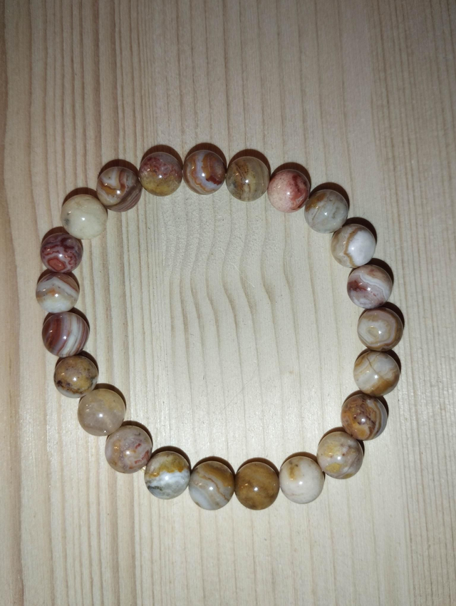 Bracelet agate crazy perles de 8 mm